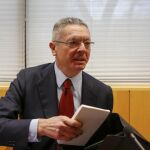 Alberto Ruiz Gallardón comparece en la Comisión de investigación de la Asamblea de Madrid.
