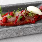 Gin-tonic de frambuesa. Es la propuesta del chef Iván Muñoz en Chirón, un local de Valdemoro reconocido con una estrella Michelin