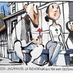 El dibujante Esteban expone en el Palacio de Buenavista los cuadros realizados tras su visita a las tropas españolas en la Misión de Cascos Azules del Líbano