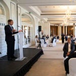 El presidente de CaixaBank, José Ignacio Goirigolzarri, durante su participación en un acto de la Fundación Conexus Madrid-Comunitat Valenciana