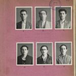 Arriba, de izda. a dcha., Juan Casín, José Vitini, Félix Plaza, Dionisio Serrano, Luís del Álamo, José Carmona, Tomás Jiménez, Domingo Martínez, Fernando Rodríguez y Mariano Ruiz, los detenidos.