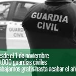 Campaña de los guardias civiles contra la falsa equiparación del Gobierno