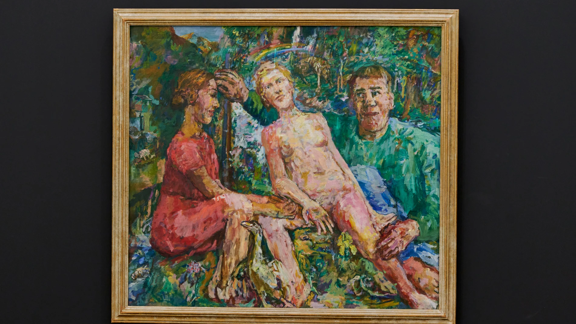 "El manantial", autorretrato de Kokoschka con su mujer y una muñeca