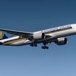 Un avión de Singapur Airlines