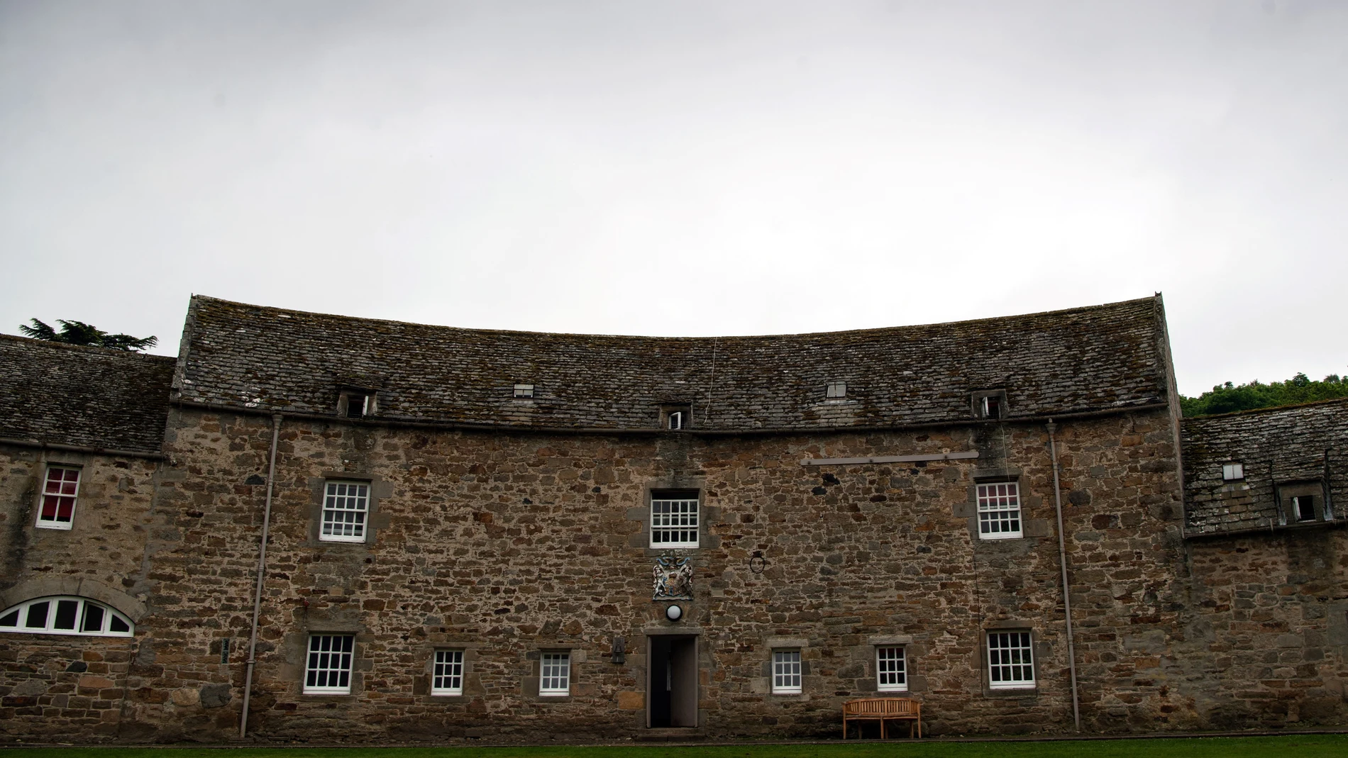 Una fotografía tomada el 22 de mayo de 2024 muestra uno de los edificios de la Gordonstoun School, en Elgin, en las Tierras Altas escocesas
