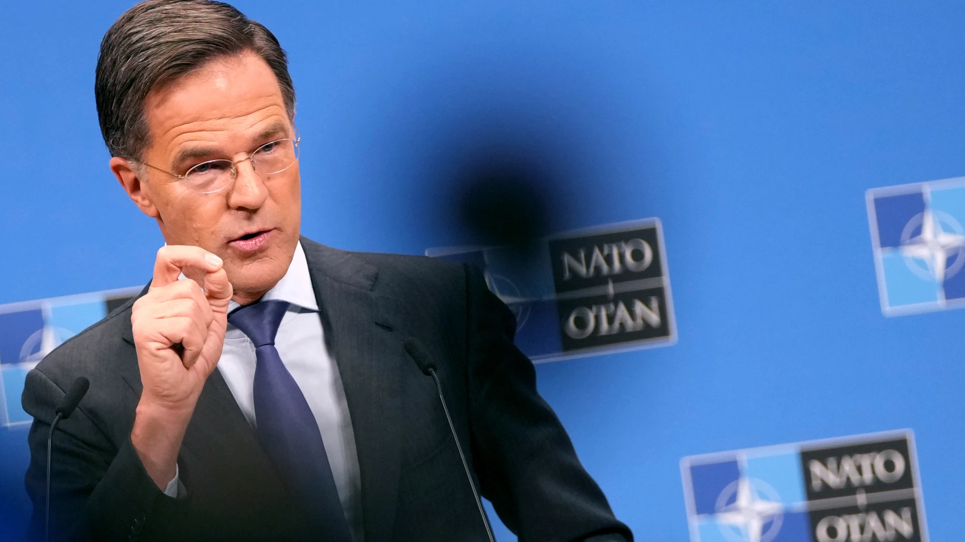 NATO Secretary General Mark Rutte speaks during a media conference at the conclusion of a meeting of NATO foreign ministers at NATO headquarters in Brussels, Wednesday, Dec. 4, 2024. (AP Photo/Virginia Mayo)