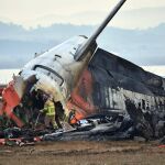 Corea del Sur.- Los investigadores del accidente de avión confirman restos de plumas en los motores del avión