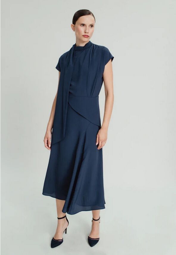 Vestido azul.