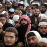 Funeral of Jamiat Ulema-e-Islam-Sami chief Maulana Hamidul Haq Haqqani, killed in suicide bombing in Akora Khattak