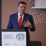 El consejero de la Presidencia, Luis Miguel González Gago, durante el foro de LA RAZÓN