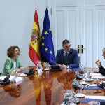 El presidente del Gobierno, Pedro Sánchez, preside una reunión extraordinaria del Consejo de Seguridad Nacional, en el Complejo de la Moncloa