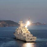 North Korea conducts first test firing of weapons system of new warship
