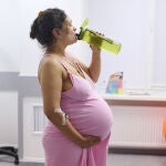 Una mujer durante el trabajo de parto
