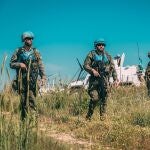 Punto de control conjunto de cascos azules de la BRI X de Córdoba