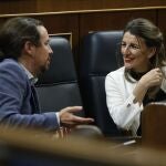 Pablo Iglesias y Yolanda Díaz