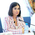 La ministra de Sanidad, Carolina Darias, durante el 'XV Encuentro Interautonómico sobre Protección Jurídica del Paciente', en el Palacio de la Magdalena, a 1 de julio de 2022, en Santander, Cantabria (España).