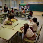 Alumnos en un colegio 