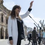 Laura Borràs, en las puertas del Parlament el día de la sentencia