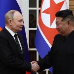 Russian President Putin meets Korean leader Kim Jong Un in Pyongyang 