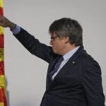 Carles Puigdemont, durante el acto independentista celebrado en Barcelona el pasado 8 de agosto