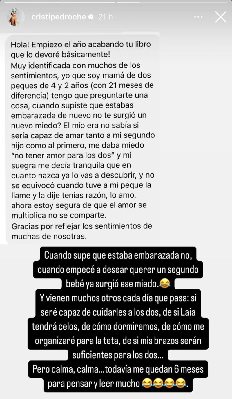 Los miedos de Cristina Pedroche en su segundo embarazo