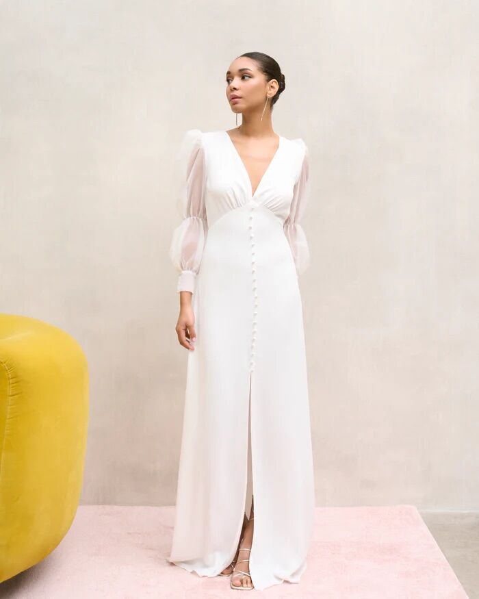Vestido de estilo romántico.