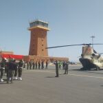 Un momento del homenaje a alos militates