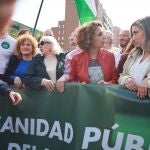 Montero en Sevilla en una manifestación en defensa de la sanidad pública