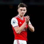 Kieran Tierney con el Arsenal